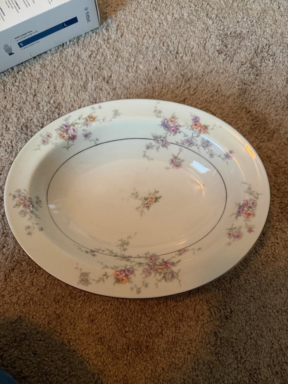 Classic Floral White Porcelain Serving Platter- Theodore Haviland